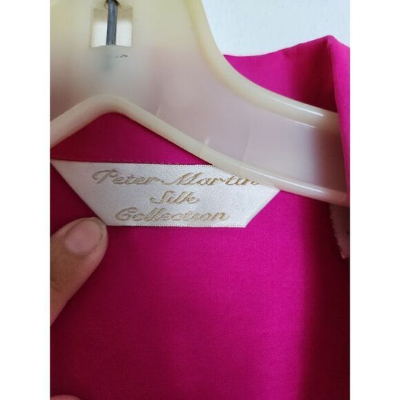 Peter Martin Collection Vtg Women Pink Button Down 100% Silk Blouse size Medium - Picture 4 of 6